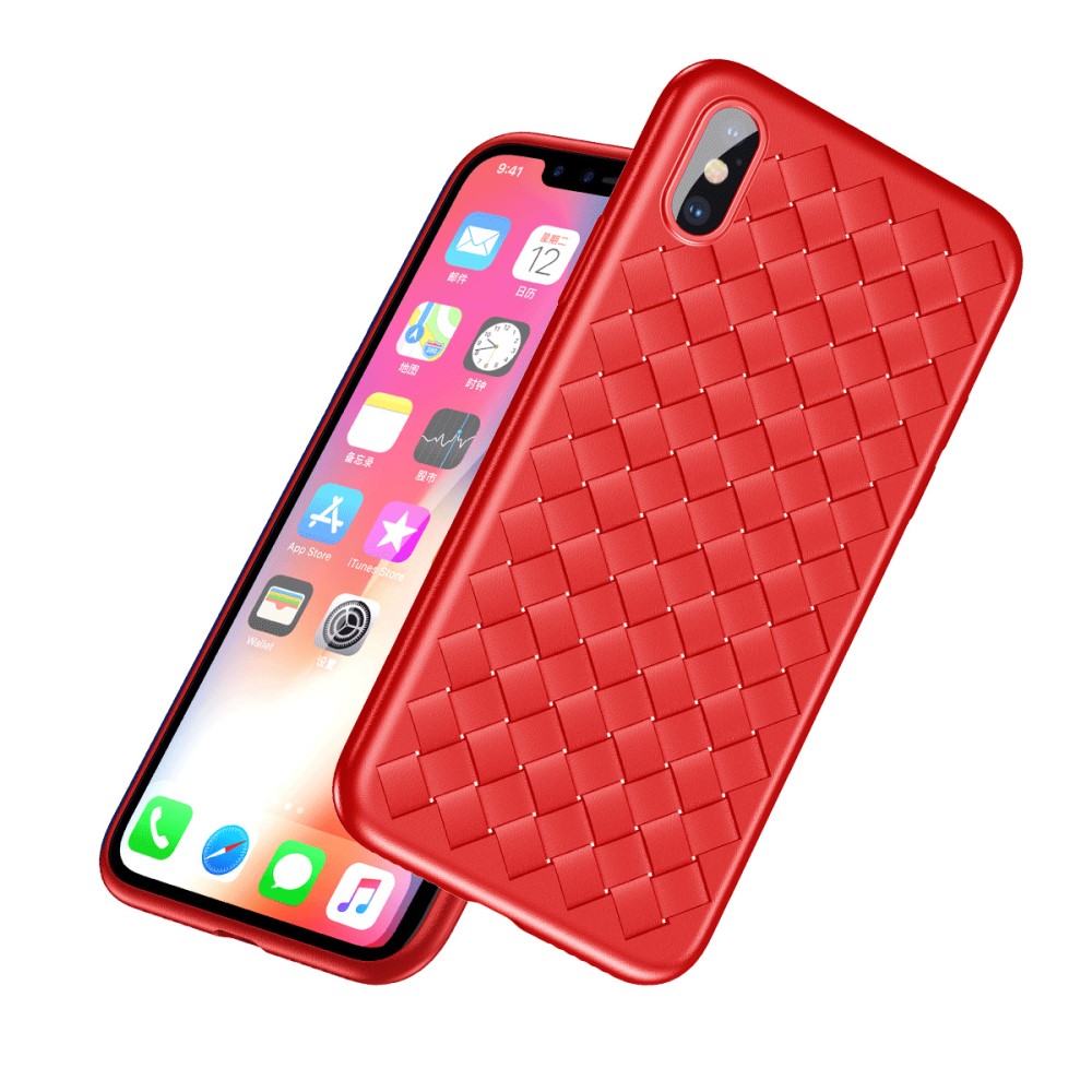 Baseus Woven Case (iPhone X) - Svart