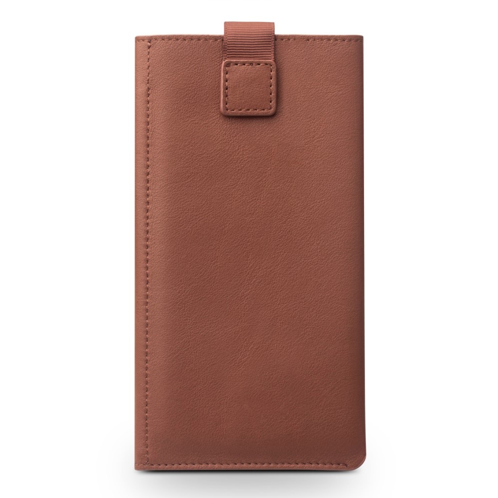Qialino Leather Pouch Wallet (iPhone Xs Max) - Brun