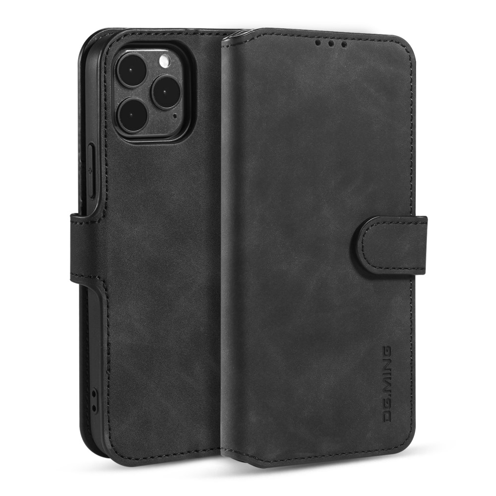 DG Ming Retro Wallet (iPhone 12/12 Pro) - Svart