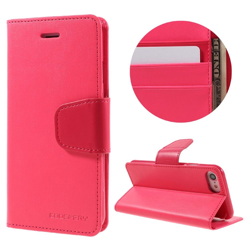 Mercury Diary Wallet (iPhone 7) - Mørkerosa