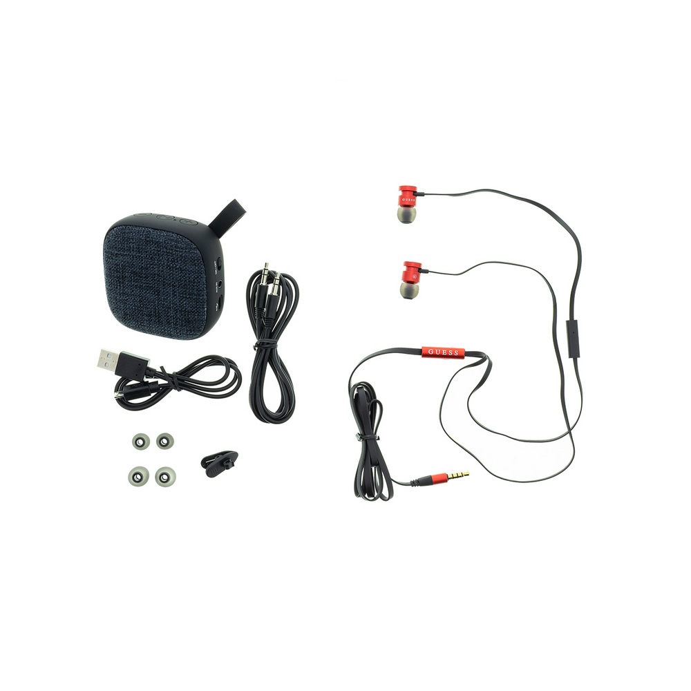 Guess Bundle - Headset + Bluetooth-speaker - Rød/svart