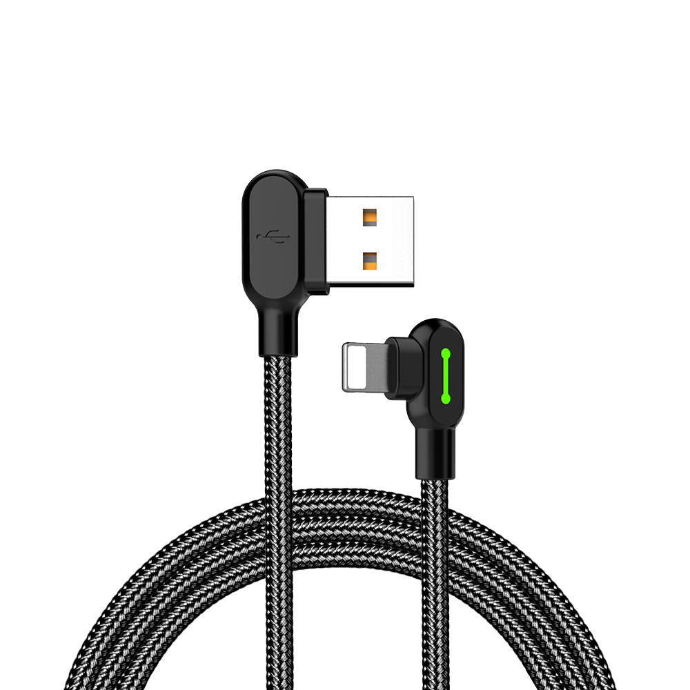 Mcdodo Button USB-A til Lightning-kabel - Svart 1,2 meter