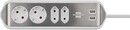Brennenstuhl estilo Corner Extension Lead 4-way w/ USB