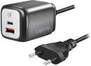 LogiLink 2-Port GaN Charger with Fixed Cable