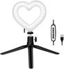 LogiLink Heart-Shaped LED Ring Light with Tripod