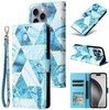 Trolsk Marble Triangle Wallet (iPhone 16 Pro Max)
