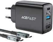 Acefast 3in1 Vegglader 65W GaN + HDMI - Svart
