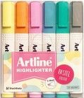 Artline Highlighters 660 Pastell - 6-pakning