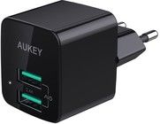 Aukey Vegglader 2x USB-A 12W