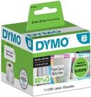 Dymo Removable Labels 32x57mm (1000st)
