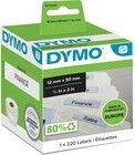 Dymo hengefiletiketter 12x50 mm (220 st)