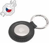 Fast nkkelringveske i ekte skinn (AirTag)