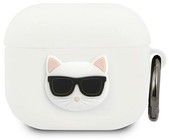 Karl Lagerfeld Choupette silikonetui (AirPods 3) - Vit