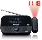 Lenco CR-615BK DAB+/FM-klokkeradio Med Tidsprojeksjon
