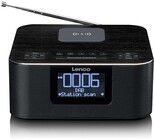 Lenco DAB+/ FM klokkeradio med Bluetooth og tr�dl�s lading