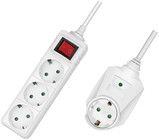 LogiLink Power Strip med Switch 4-veis