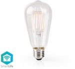 Nedis SmartLife Wi-Fi Smart LED Klar Vintage Pre E27 ST64