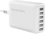 RAVpower 60W 6-ports stasjonær USB-ladestasjon