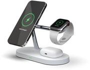 Defekt emballasje: Moobio 4-i-1 Magnetisk Tr�dl�s Lader - Hvit