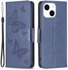 Trolsk Butterflies Wallet (iPhone 14) - Mrke bl