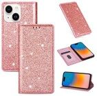 Trolsk Glitter Wallet-deksel (iPhone 15)