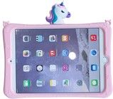Trolsk Kids-etui med stropp - Cute Pink Unicorn (iPad mini 4)
