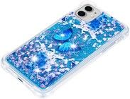 Trolsk Liquid Glitter -deksel - Butterfly (iPhone 11)