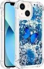 Trolsk Liquid Glitter-deksel - Butterfly (iPhone 14 Plus)