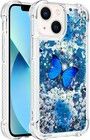 Trolsk Liquid Glitter-deksel - Butterfly (iPhone 15 Plus)