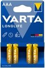 Varta Longlife AAA / LR03 batteri - 4-pack