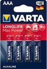 Varta Longlife Max Power AAA / LR03 - 4 -pakning