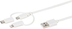 Vivanco USB-A 3-i-1-kabel