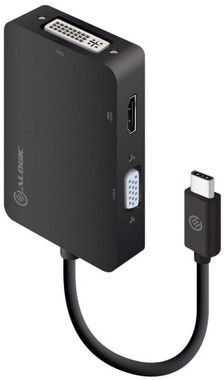 Alogic 3-i-1 USB-C till HDMI DVI VGA-adapter