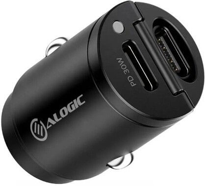 Alogic 30W Rapid Power Mini Car Charger 2xUSB-C