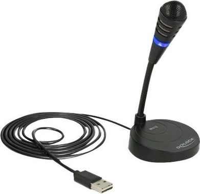 Delock USB Microphone with Base and Touch-Mute Button