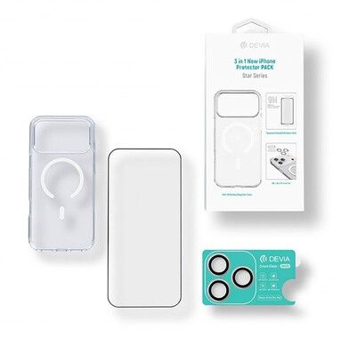 Devia Star 3-in-1 Protector Pack (iPhone 17 Pro/18 Pro)