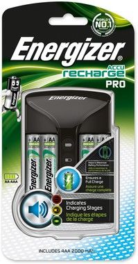 Energizer Recharge Pro Charger + 4x AA