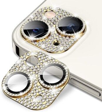 Enkay Rhinestone Camera Glass (iPhone 15/15 Plus)