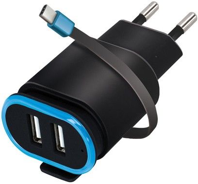 Forever Dual Wall Charger with USB-C Cable