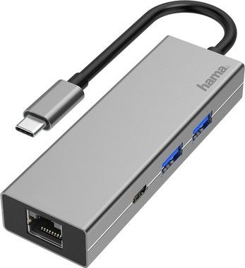 Hama USB-C Multiadapter USB-A/LAN