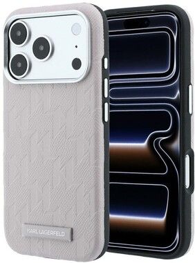 Karl Lagerfeld Grained Resin Logo MagSafe Case (17 Pro Max/18 Pro Max)