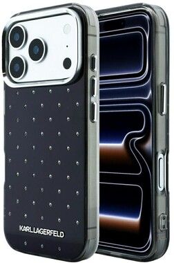 Karl Lagerfeld IML Rhinestones Logo Case (iPhone 17 Pro/18 Pro)