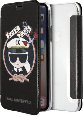 Karl Lagerfeld Sailor Flip Cover (iPhone X/Xs)