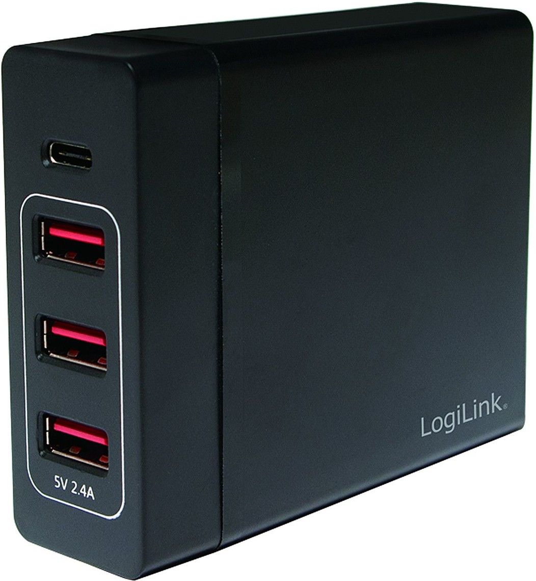 LogiLink USB Table Charger 3 x USB-A, 1 x USB-C