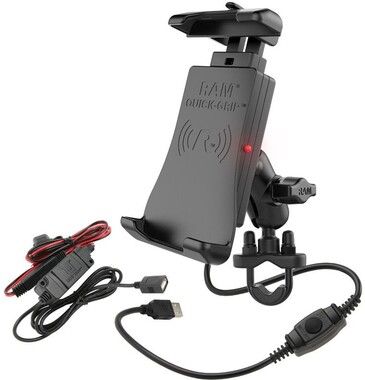 RAM Mount Quick-Grip Waterproof Wireless Charging Handlebar Mount