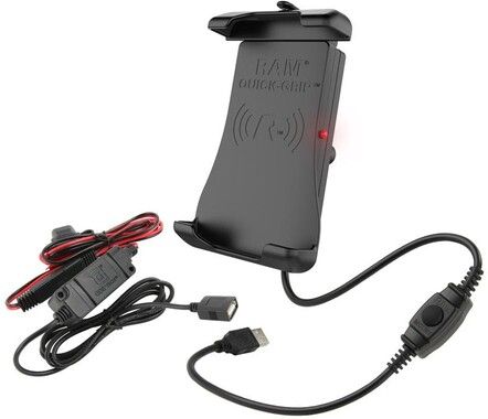 RAM Mount Quick-Grip Waterproof Wireless Charging Holder with Charger