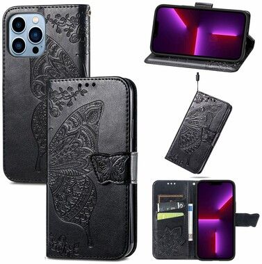 Trolsk Pl�nboksfodral med Fj�ril (iPhone 15)