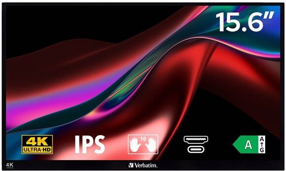 Verbatim Portable Touchscreen Monitor 4K 15.6\"