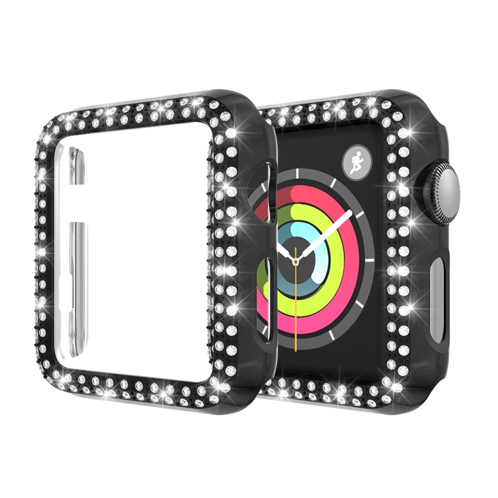 Trolsk Rhinestone Cover (Watch 1-3 42 mm) - Svart