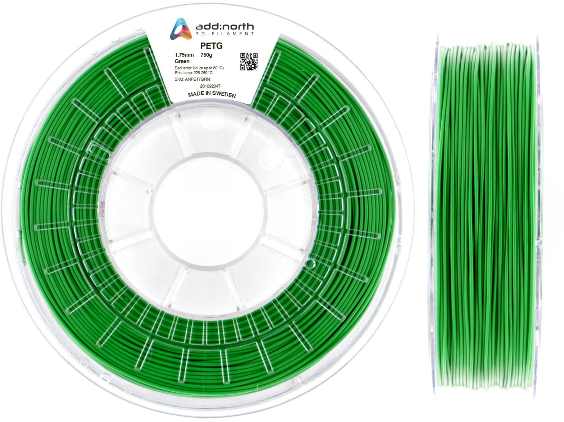 add:north PETG 1,75mm (0,75 kg) - filament - Grön